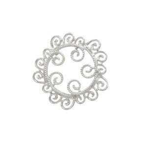 Vintage Sarah Coventry Silver-Tone Swirl Brooch 2"